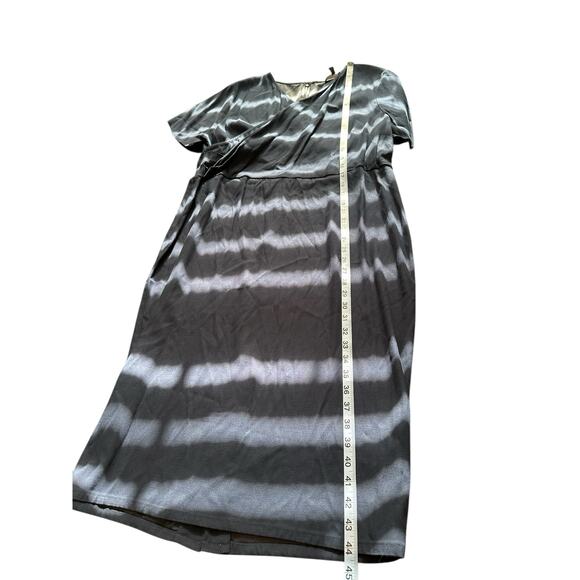 Universal Standard Navy Blue Work Office Faux Wrap Short Sleeve Dress Size 14-16 - Picture 12 of 12